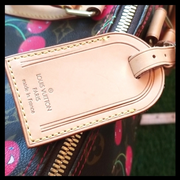 Auth LOUIS VUITTON Speedy 45 Carry On Travel LV Cherries Cerises Duffle Hand Bag - Picture 14 of 16